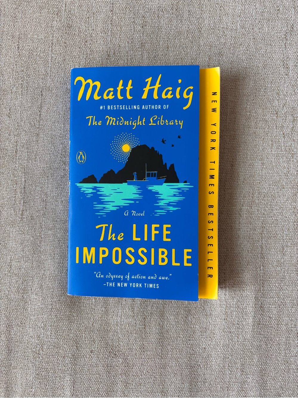 Matt Haig The Life Impossible — Blue & Yellow Hardcover Novel